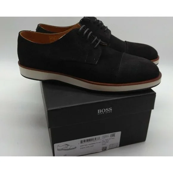 Hugo Boss Navy Blue Suede Oracle Derby Men\'s Dress Shoes Size 8.5 (New in Box) Hugo Oracle Derby Suede Shoe - Navy | Garmentory main image 2